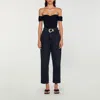 Sandro Open-shoulder Bodysuit In Black