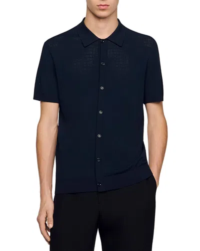 SANDRO OPENWORK SHIRT