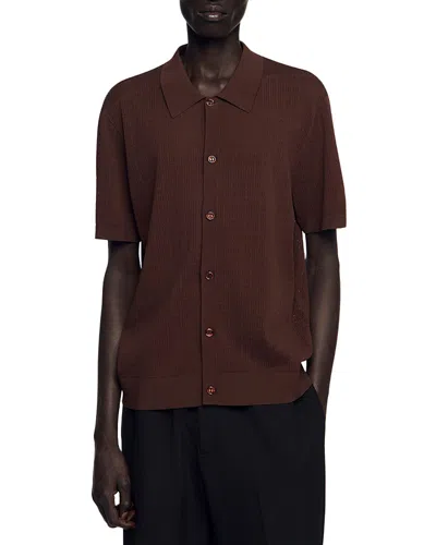SANDRO OPENWORK SHIRT