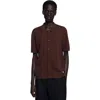 Sandro Openwork Shirt In Brown