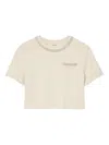 Sandro Luz Embellished Crewneck T-shirt In Neutrals