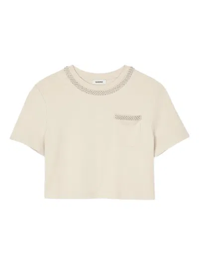 SANDRO ORGANIC COTTON-BLEND T-SHIRT