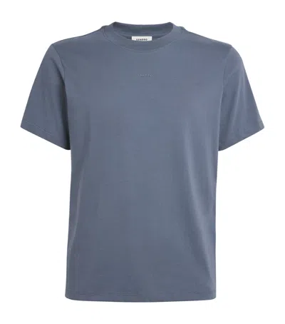 Sandro Organic Cotton Logo T-shirt In Gray