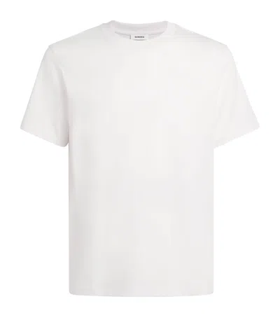 Sandro Organic Cotton Logo T-shirt In White