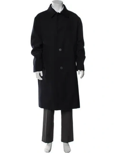 Pre-owned Sandro Overcoat In Black
