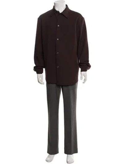 Pre-owned Sandro Overcoat In Brown