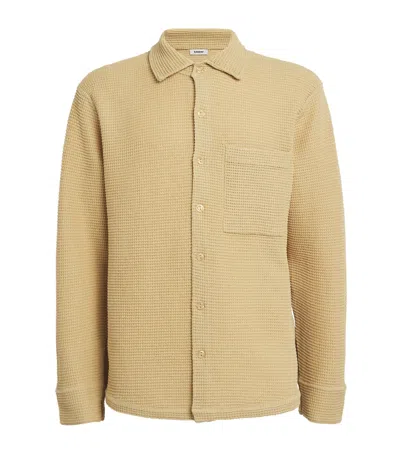 Sandro Oversized Coast Knitted Shirt In Beige