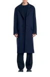 Sandro Waterproof Rain Coat In Navy Blue