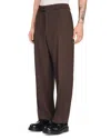 Sandro Oversized Fit Wool Suit Pants In Brown