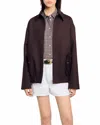 Sandro Oversized Jacket In Brown