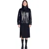 Sandro Oversized Leather Jacket In Black