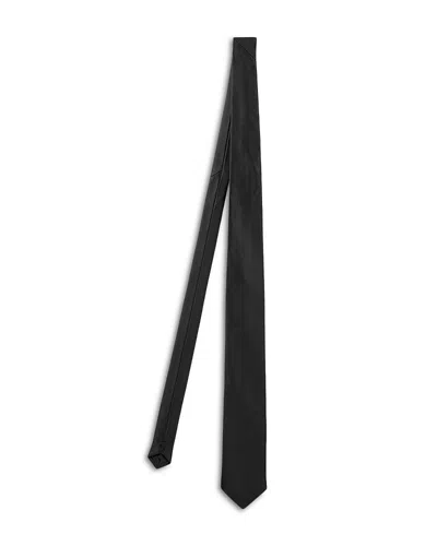 Sandro Oversized Leather Tie In Black