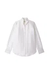 Sandro Womens White Oversized Pointed-lapel Silk Shirt In White