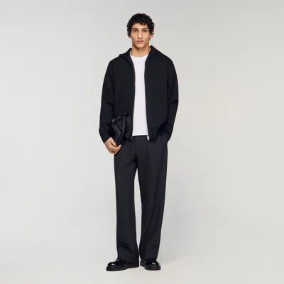 Sandro Oversized Sweatshirt In Black