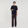 Sandro Oversized T-shirt In Black