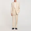 Sandro Oversized Wool Suit Jacket In Oats