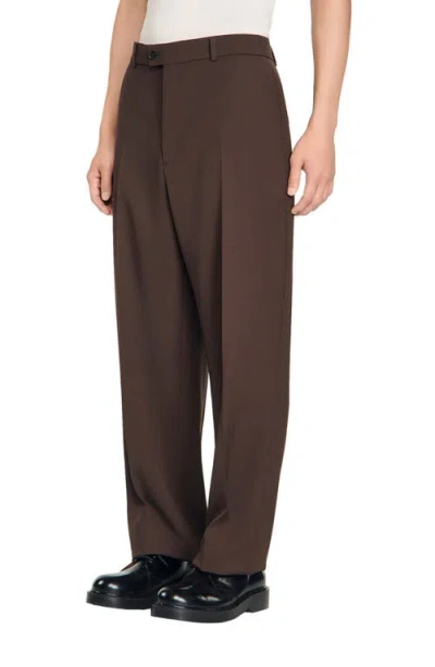 SANDRO SANDRO OVERSIZED WOOL TROUSERS