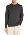 Sandro Pablo Crewneck Sweater In Dark Khaki