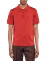 Sandro Pablo Slim Fit Knit Polo Shirt In Orange