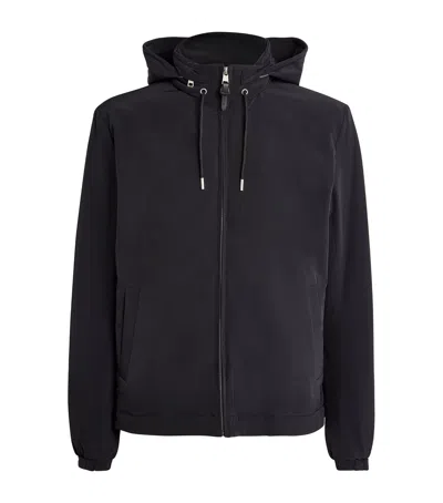 Sandro Padded Hooded Jacket In Blue