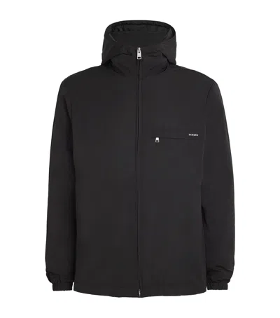 Sandro Padded Windbreaker Jacket In Black