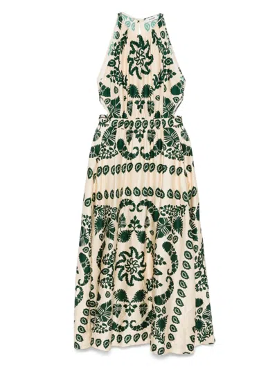 SANDRO PAISLEY-PRINT MAXI DRESS