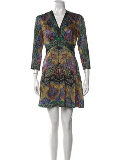 Pre-owned Sandro Paisley Print Mini Dress