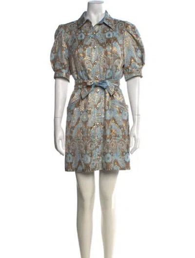 Pre-owned Sandro Paisley Print Mini Dress