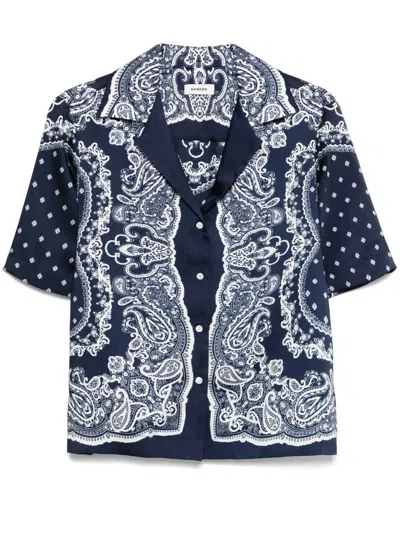 Sandro Paisley-print Shirt In Blue