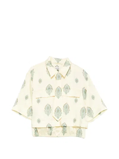 Sandro Paisley-print Shirt In Yellow