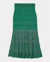 Sandro Palma Midi Skirt In Emeuraude Green