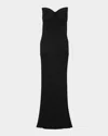 SANDRO PAMELA STRAPLESS KNIT MAXI DRESS