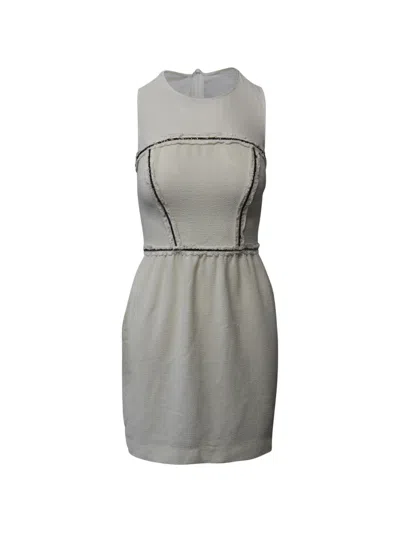 Pre-owned Sandro Panelled Dress In White