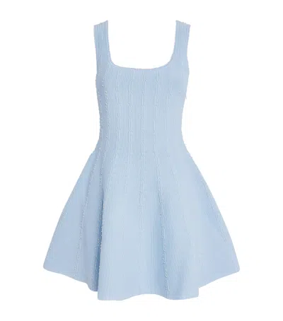 Sandro Paris Beaded Mini Dress In Blue