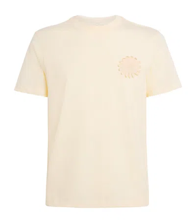 Sandro Paris Cotton Crochet T-shirt In Neutral
