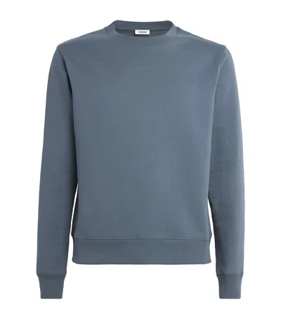 Sandro Paris Cotton Logo Sweatshirt In Gray