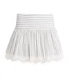 Sandro Paris Cotton Stripe Mini Skort In Neutral