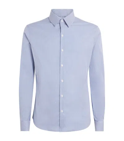 Sandro Paris Cotton Stripe Shirt In Beige