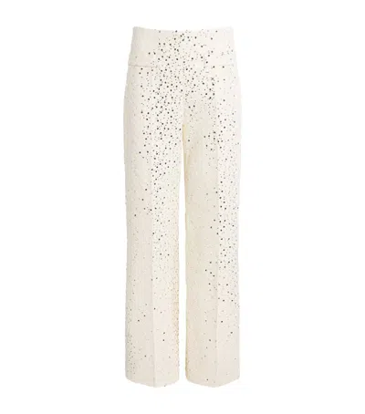 Sandro Paris Cotton-blend Sequin Straight Trousers