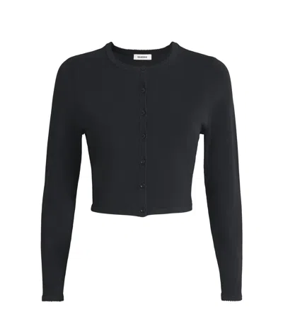 Sandro Paris Cropped Cardigan In Black