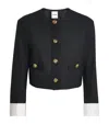 Sandro Paris Cropped Tailored Jacket In Black