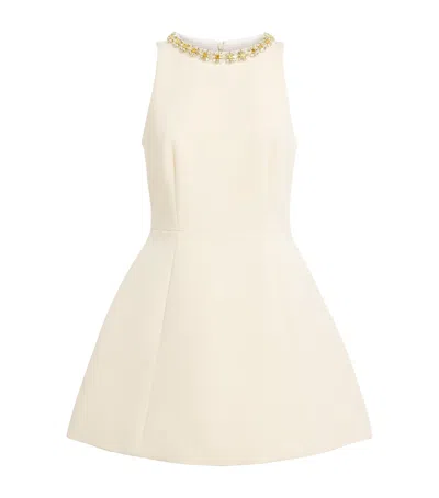 Sandro Paris Crystal-embellished Mini Dress In Neutral