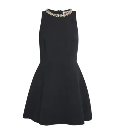 Sandro Paris Crystal-embellished Mini Dress In Black