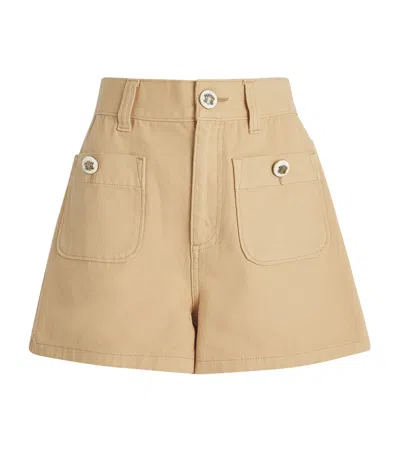 Sandro Paris Denim Shorts In Brown