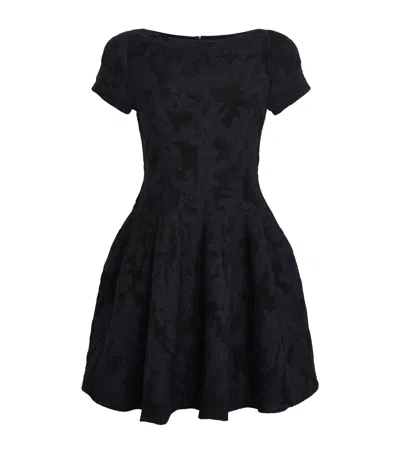 Sandro Paris Floral Jacquard Mini Dress In Blue