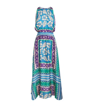 Sandro Floral Print Maxi Dress In Multi