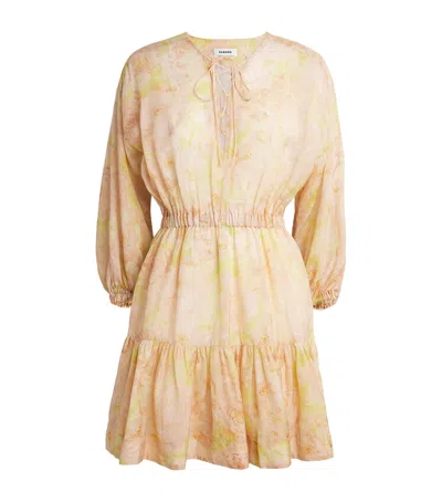 Sandro Paris Floral Print Mini Dress In Pink