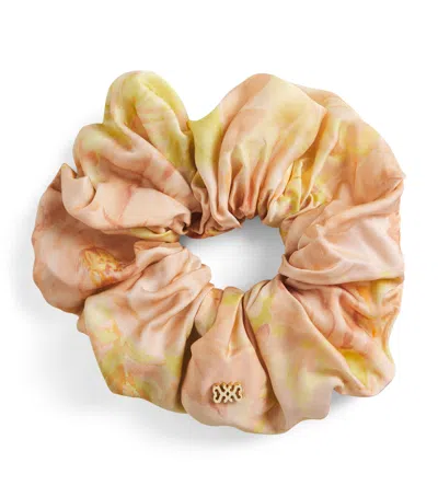 Sandro Paris Floral Scrunchie In Pink