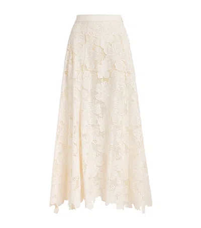 Sandro Paris Guipure Lace Maxi Skirt In White