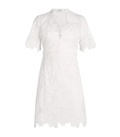 Sandro Paris Guipure Lace Mini Dress In White